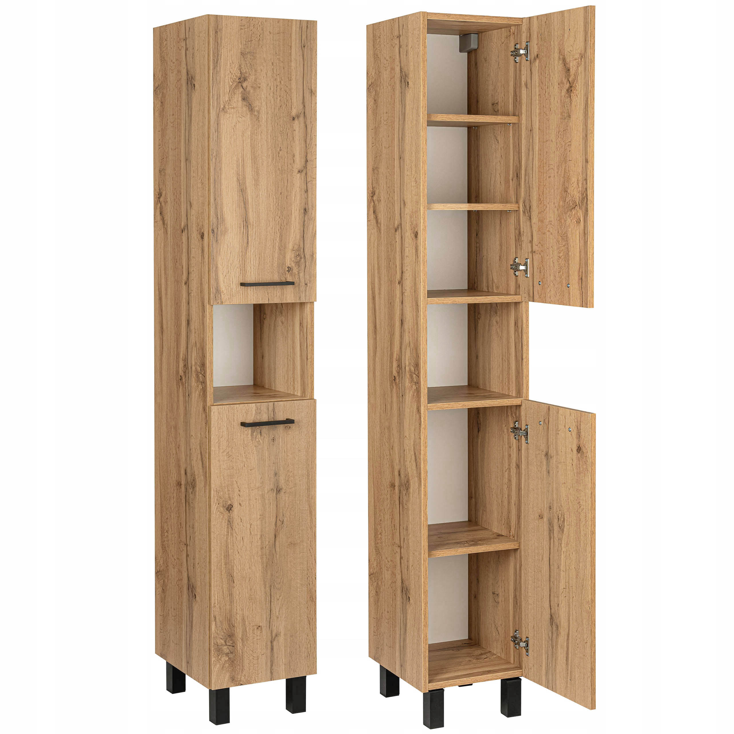 Słupek łazienkowy szafka łazienkowa regał do łazienki dąb wotan loft 30 cm