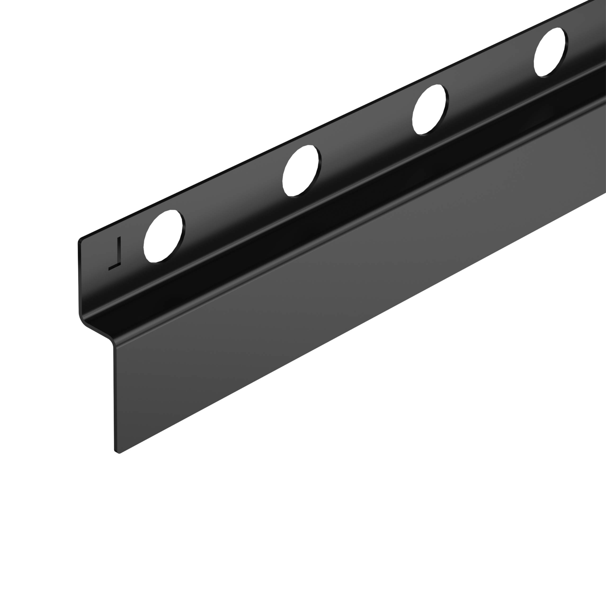 Balneo Listwa Spadkowa Przyścienna Lewa 170 cm Czarna Brodzikowa Listwa Ze Stali Nierdzewnej