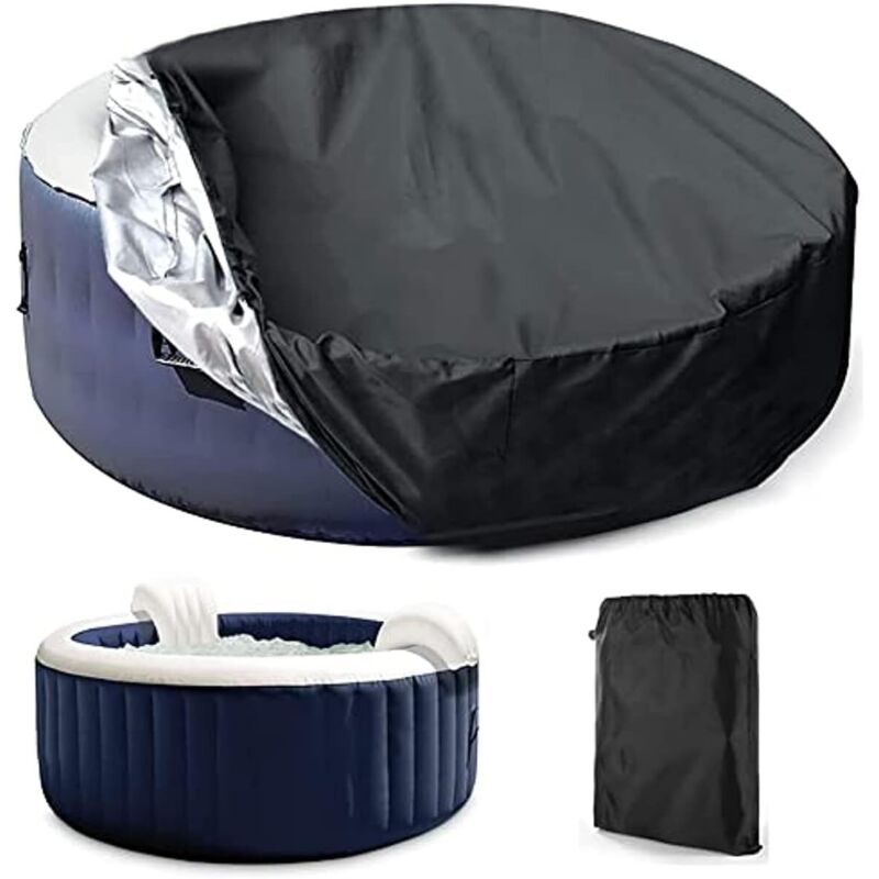 Prelată pentru piscină sau spa, prelată rotundă solară pentru exterior, prelată rotundă impermeabilă pentru spa, 210x30cm