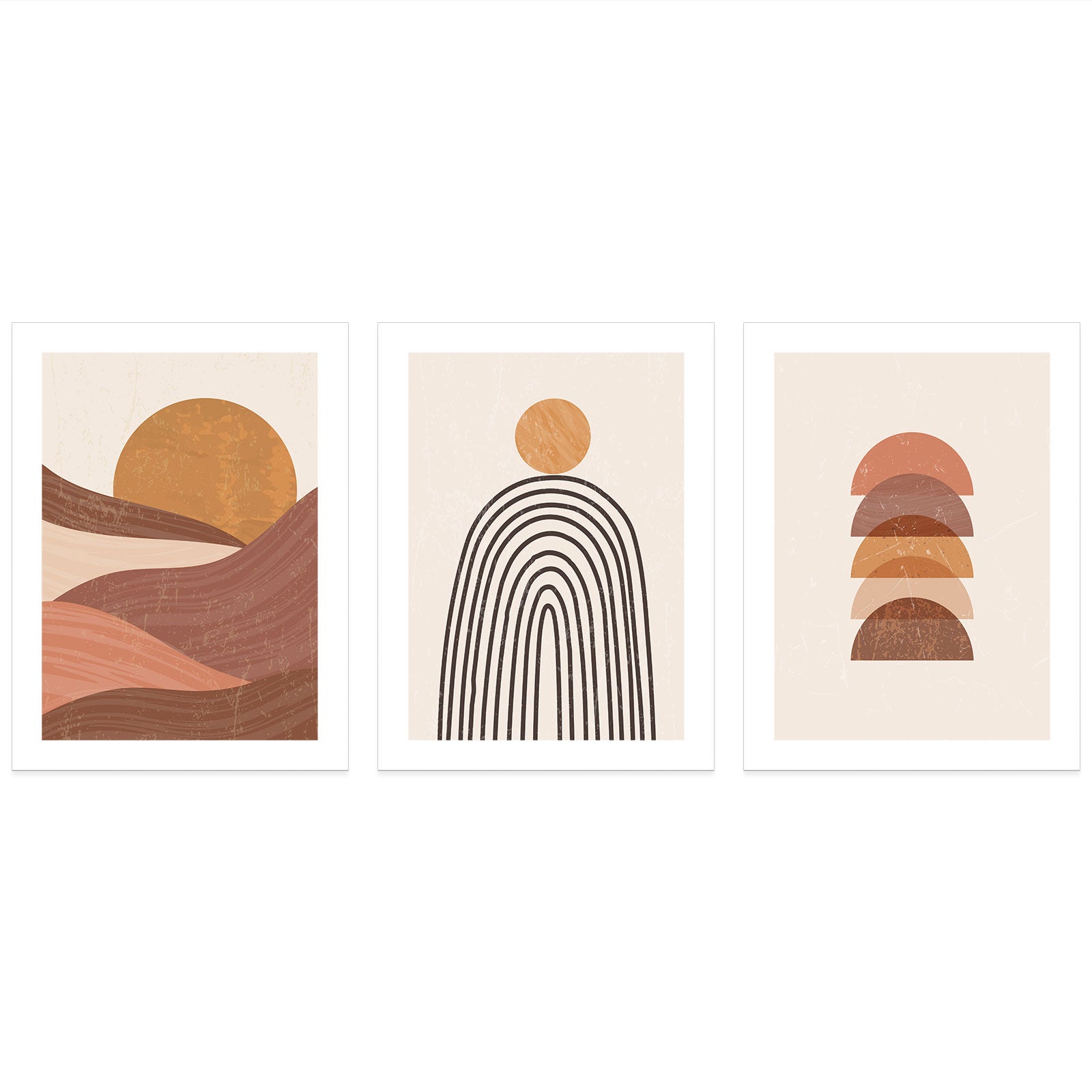 Lot de 3 Affiches / Posters Triptyque - Boho 3617681268383 - Bordure blanche - 3 Affiches - 50x70 cm (Cadres non fournis) - 3