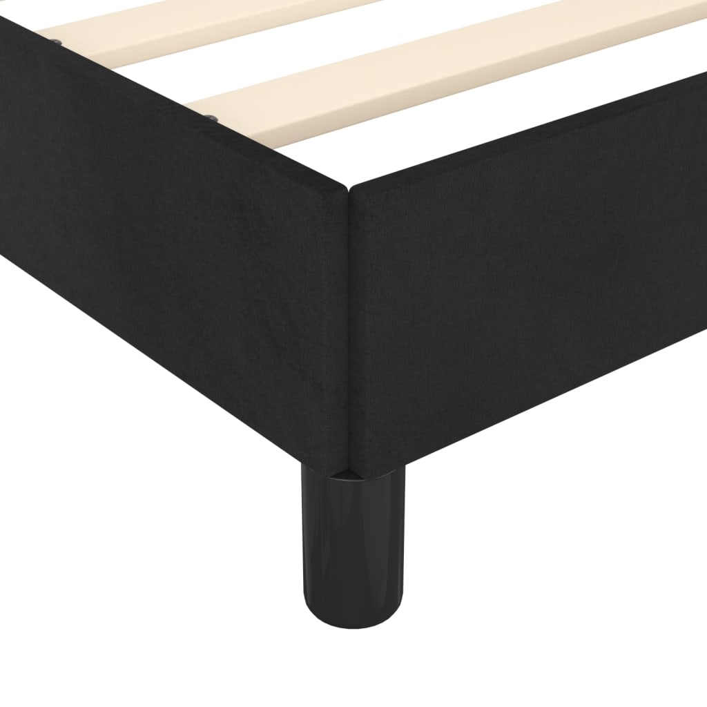 Cadre de lit sans matelas noir 120x190 cm velours - 7