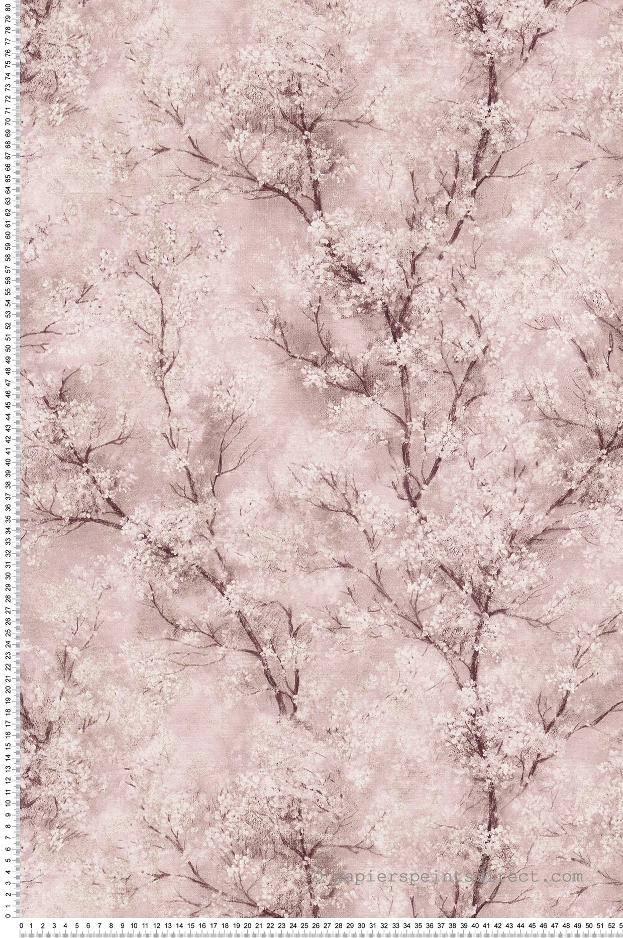 Tapeta kwitnąca gałąź starego różu - 53 cm x 10.05 m - LIVINGWALLS