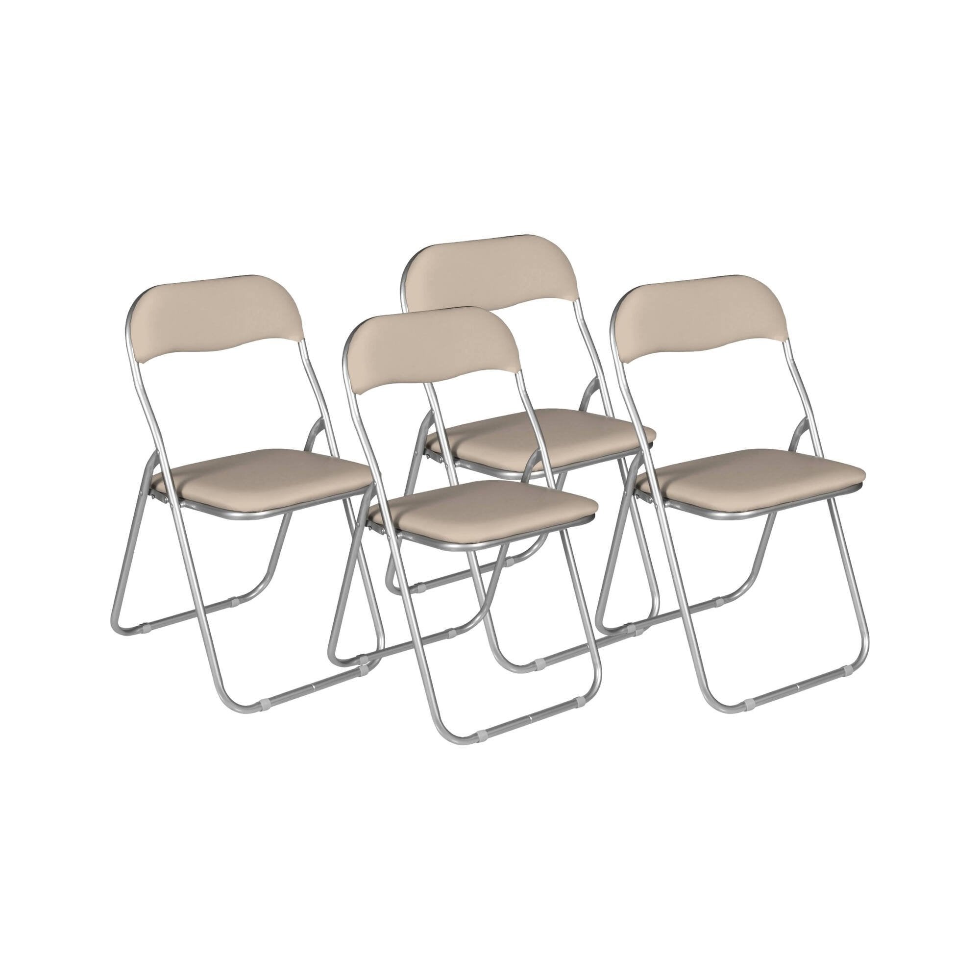 Set di sedie pieghevoli Marbella, Poltrona salvaspazio, Sedia