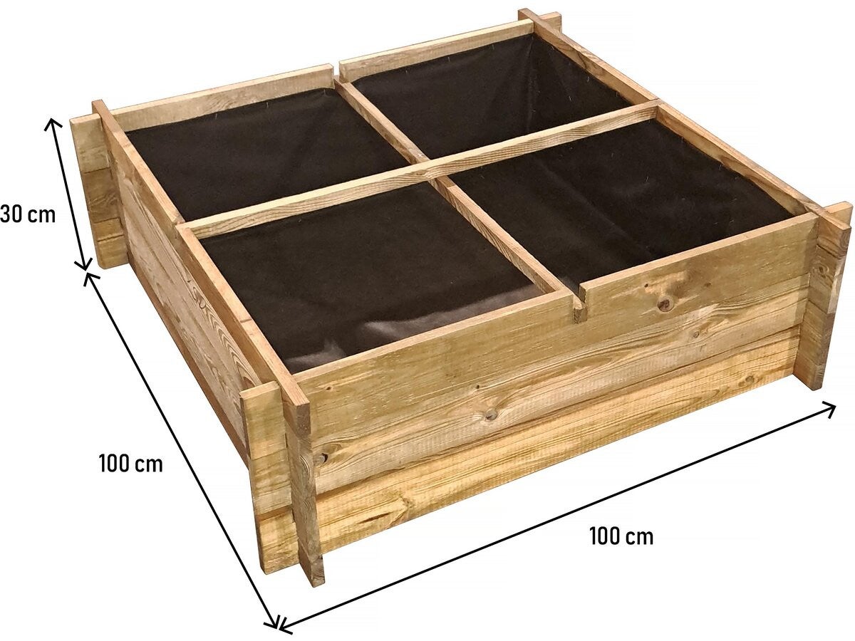 Carré potager en bois 