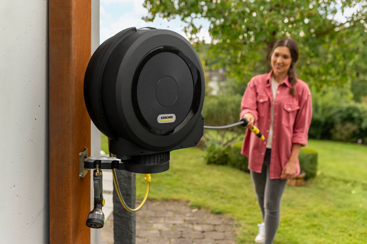 Dévidoir mural automatique Karcher HBX 5.35, tuyau 35m, 11mm, résiste au gel et UV, garantie 5 ans - 4