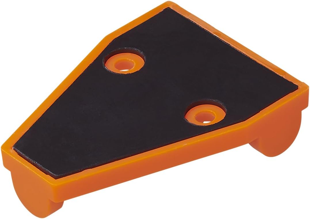 Poziomica miniaturowa, poziomica trójkątna z magnesem, poziomica magnetyczna T, pomarańczowa - 3
