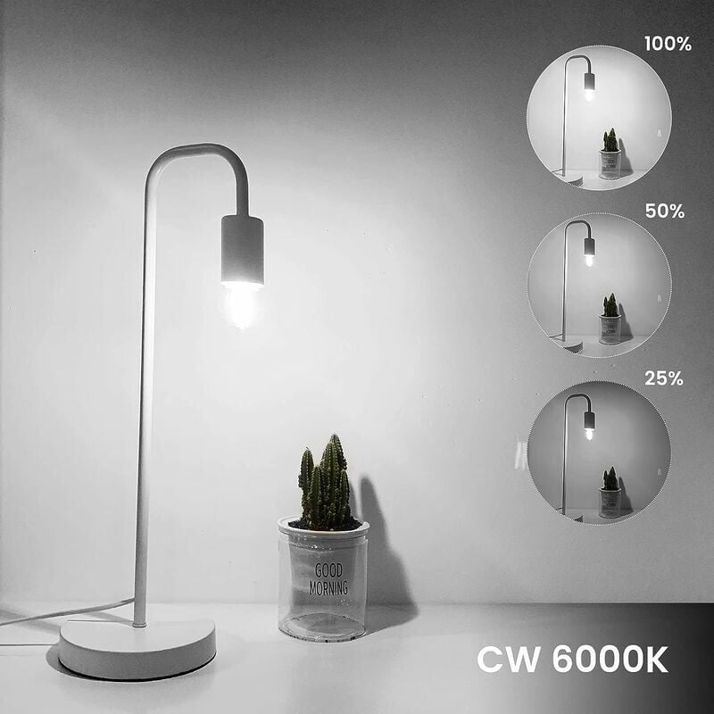 6 Pcs Ampoule LED E14 Filament G45, 4W (Equivalent 40W), E14 Candélabre Dimmable, Ambre Glow, Ampoule Vintage Lumière chaude (2700k), 220V 380lm - 4