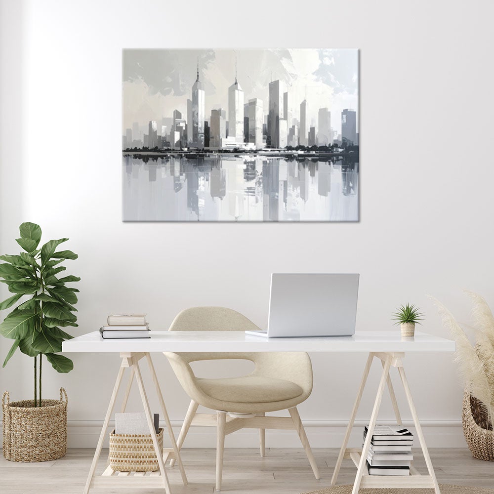 Obraz do salonu sypialni biura, Nowy Jork Wieżowce Miasto Architektura biały 60x40 - 2
