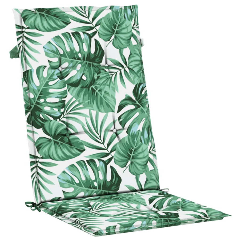 Maison Exclusive - Cuscini per Sedia ScMaison Exclusive - enale Alto 2 pz Motivo Foglie in Tessuto - 4