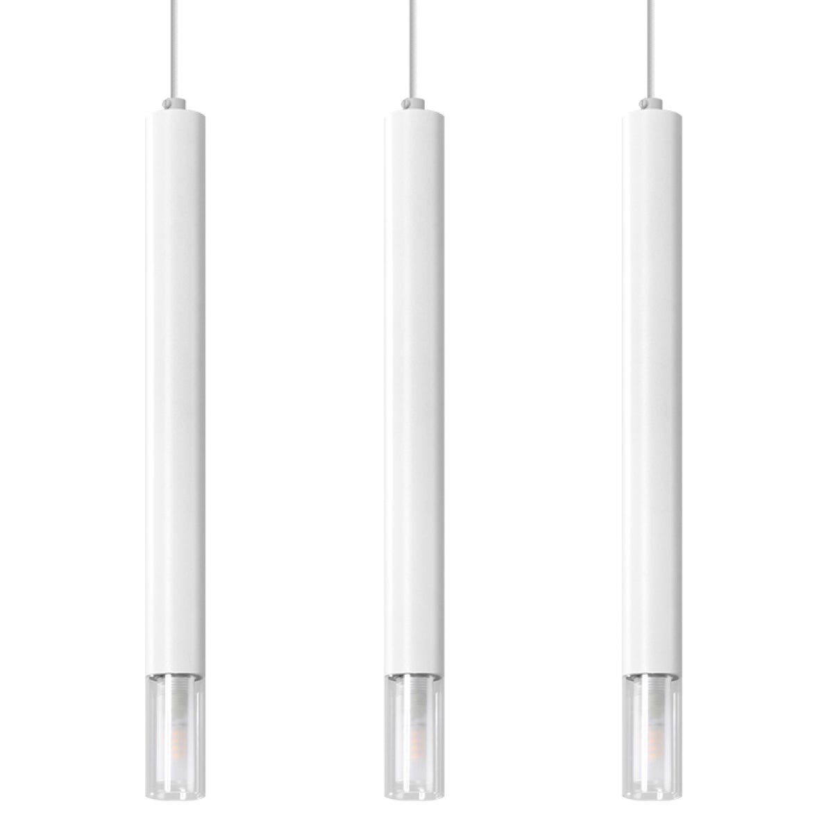 Lampada a sospensione ECLIM 3 LED bianco con lampadina 3000K - 45x6x120cm Sollux - 3