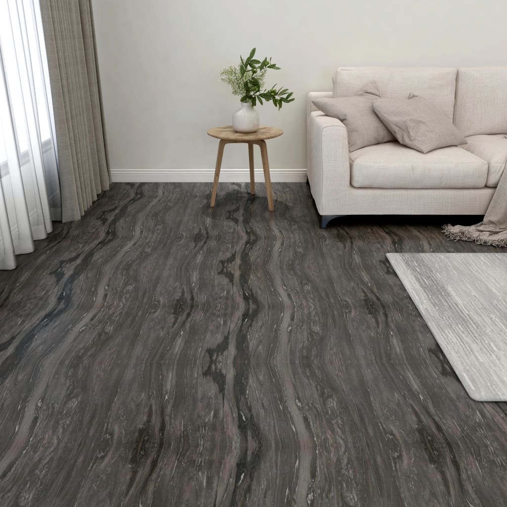 Maison exclusive - lamas para suelo autoadhesivas 55 uds pvc 5,11 m² gris oscuro
