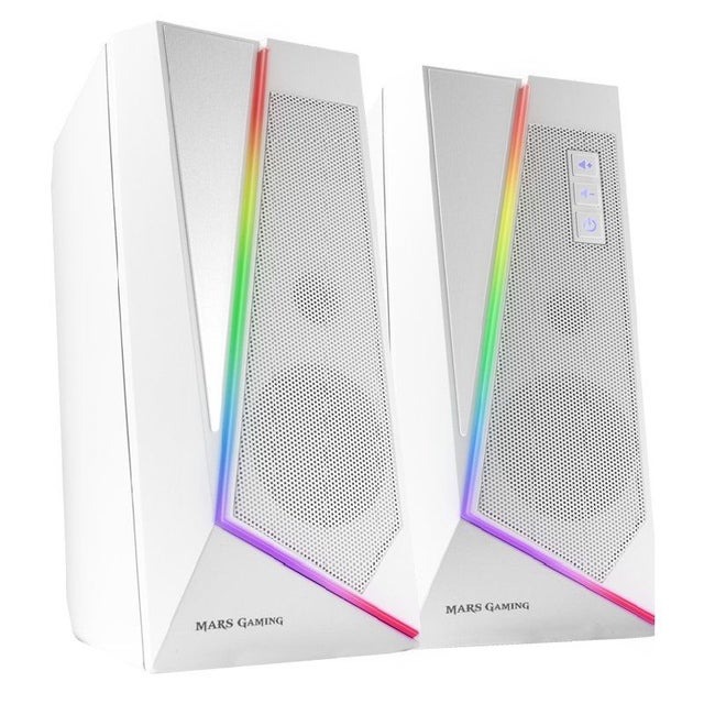 Mars Gaming Altavoces Impactantes 20W DSP RGB Bluetooth 5.0 - USB Alimentacion - Espacialidad Multi-Nivel - Iluminacion