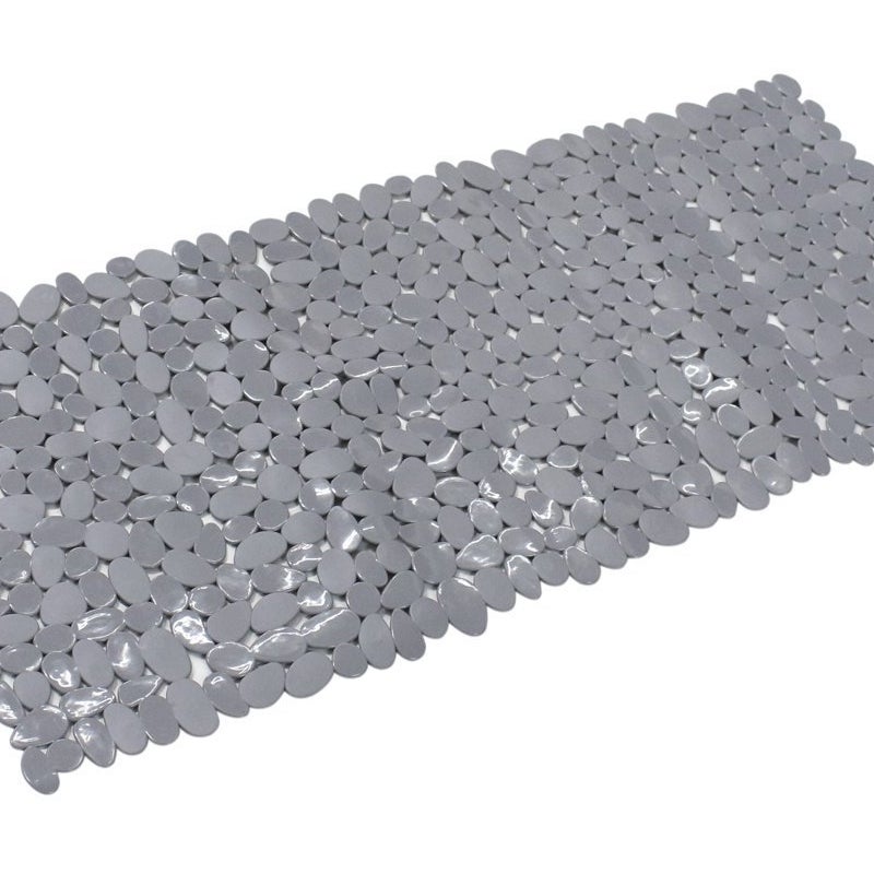 Dywan antypoślizgowy z przyssawkami, wymiary: 40 x 88 cm, wykończenie w kolorze szarym, można prać w pralce