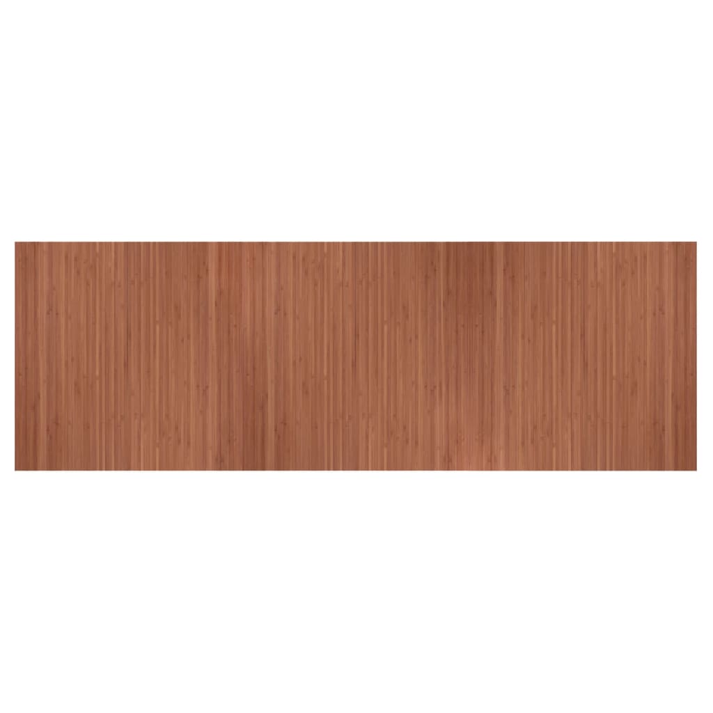 Tapis rectangulaire marron 100x300 bambou - 2