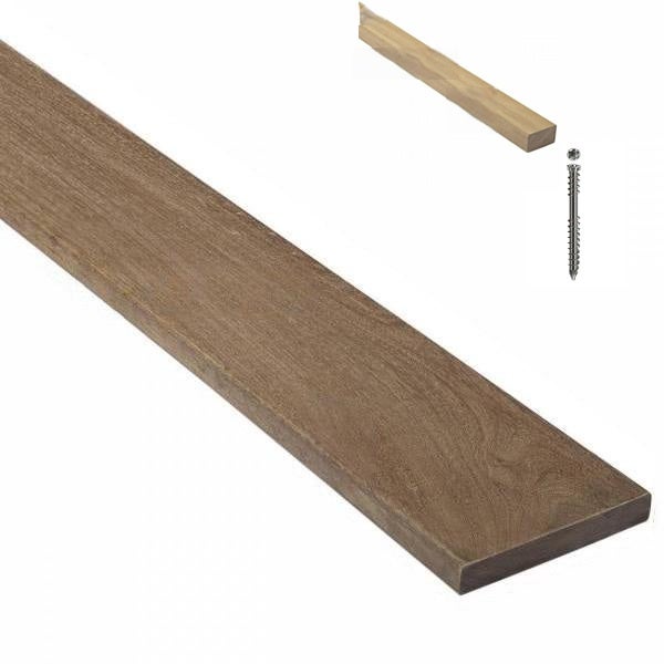 Kit complet terrasse en bois exotique Kebony avec lambourdes et vis - longueur des lames : 2100 mm surface : 30m²