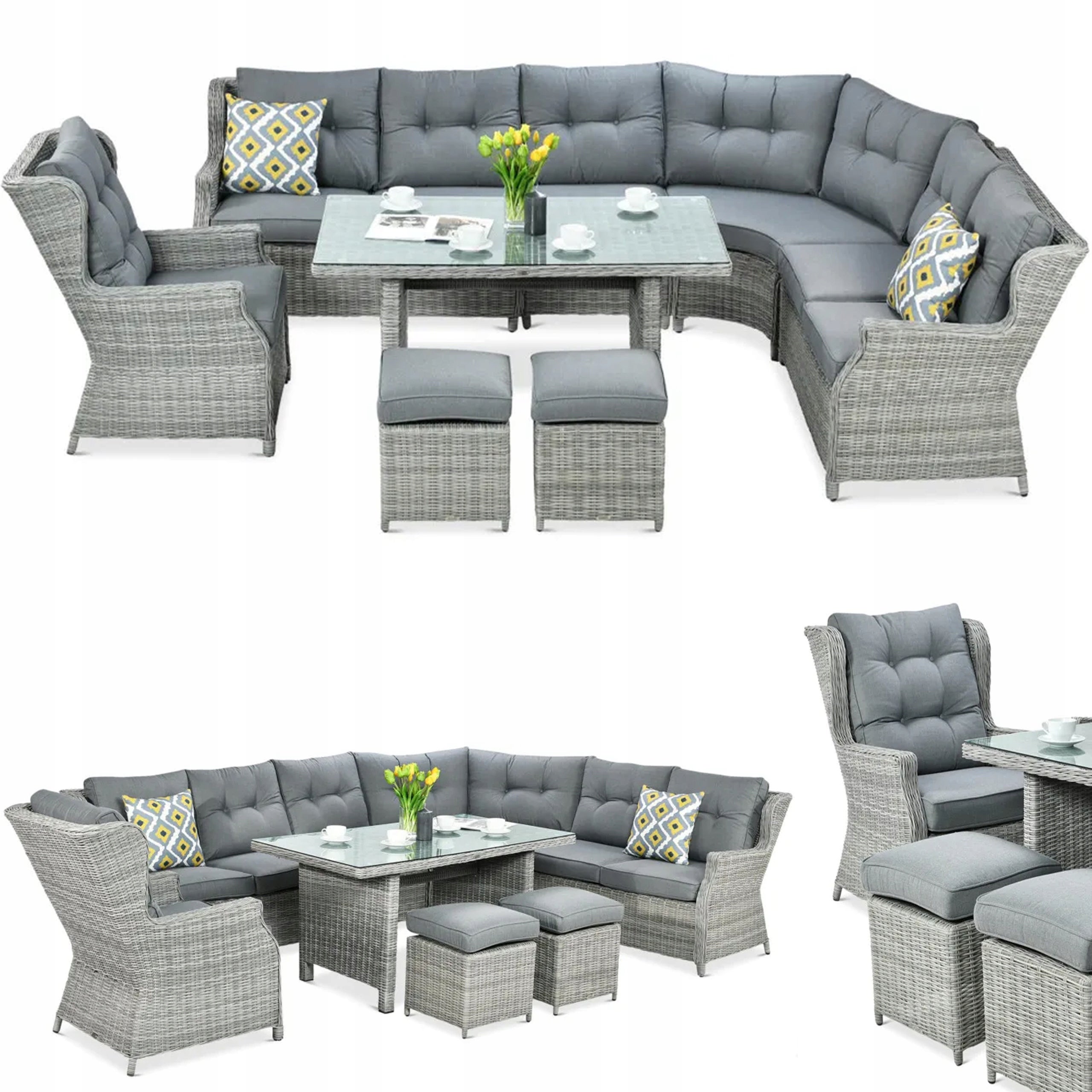 TRIVENTO DINING NAROŻNIK STONE GRAY 1 szt