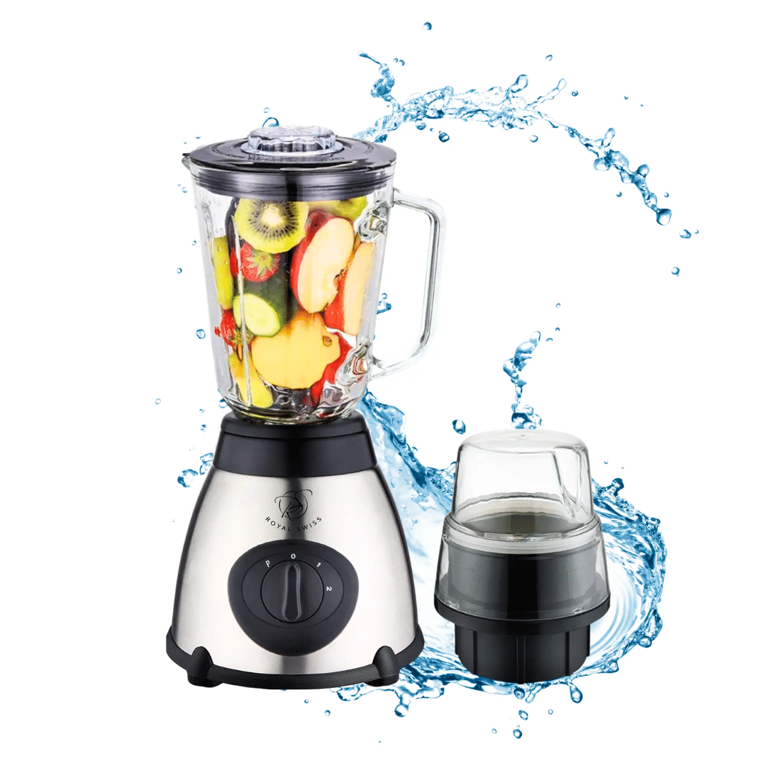 Licuadora y Molinillo con vaso de vidrio / 1000w/ Royal Swiss / Cuchillas  de acero inox de 6 hojas / Base INOX | Leroy Merlin