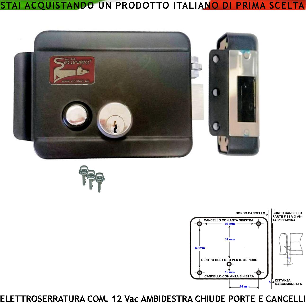 Serratura A Scrocco Haven Heritage 75mm Per Cancello/Porta/Capanno - Nera Con Chiavi