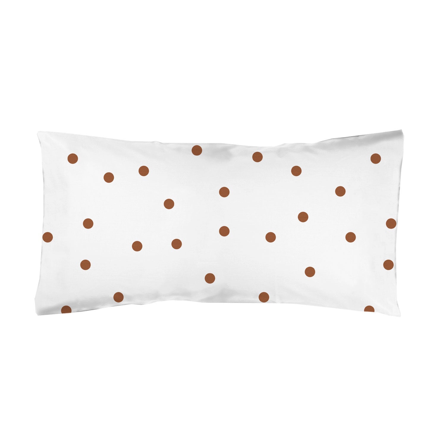 Funda almohada estampada topos marrón - cama150 (50x75 / set 2 fundas