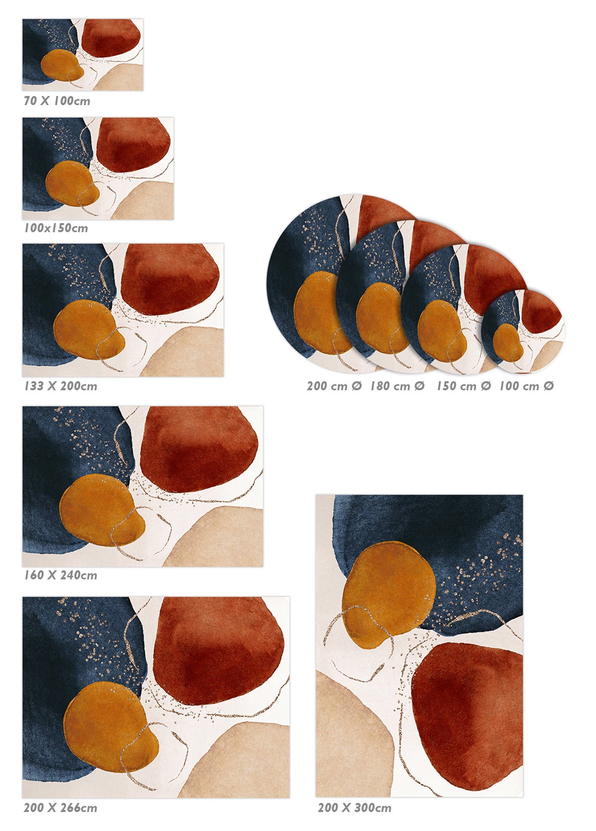 Tappeto antiscivolo in vinile Ania 160x240 cm - PVC stampato, lavabile, ignifugo, per salotto e cucina, stile moderno - 5