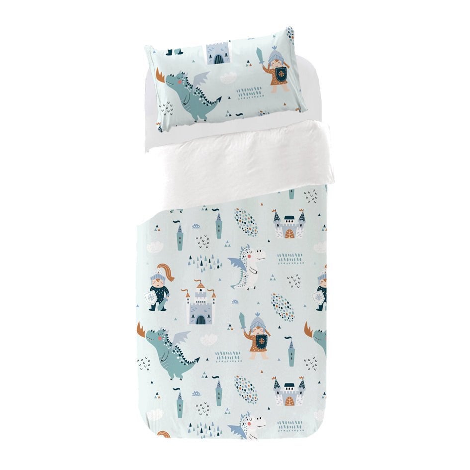 Conjunto de Capa de edredão Dragon 2 Pcs Cama 70x160 (120x180) Azul - 3