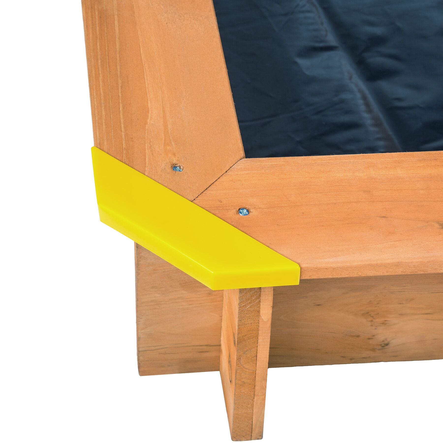 Bac à sable cabane de jardin en bois avec toit réglable rouge 120 x 120 x 120 cm TECTAKE - 5