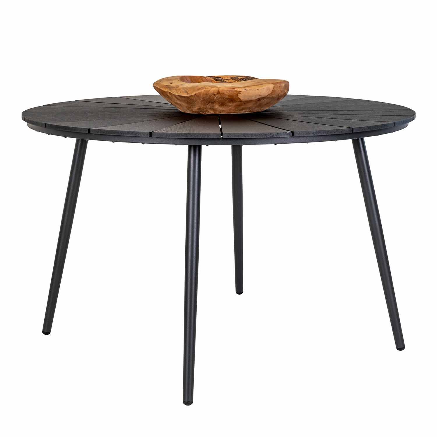 Atlanta stół ogrodowy Ø120cm niedrewniane czarny.