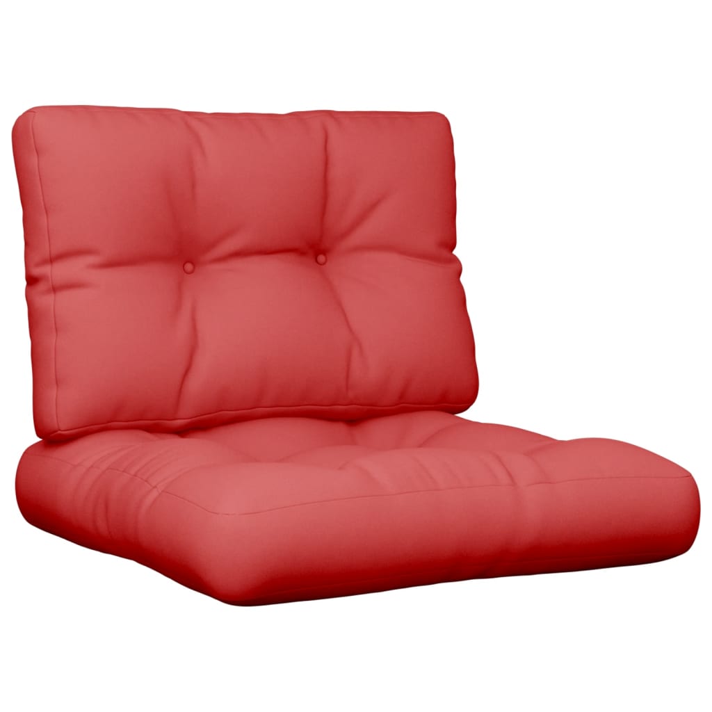 Maison Exclusive - Cojines para palets 2 unidades tela rojo - 2