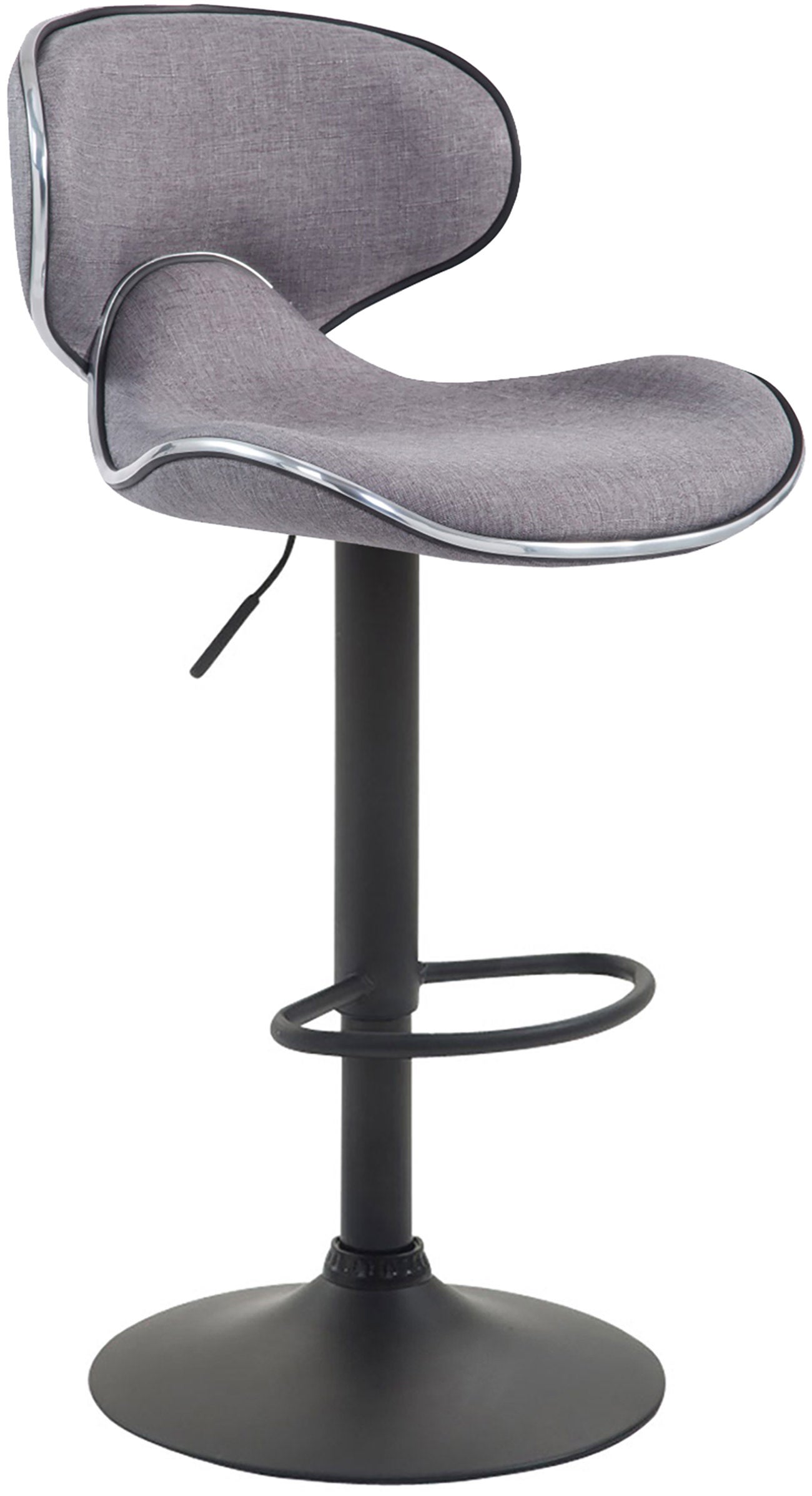 Tabouret De Bar CLP Dyn V2 Tissu Gris Réglable Pivotant