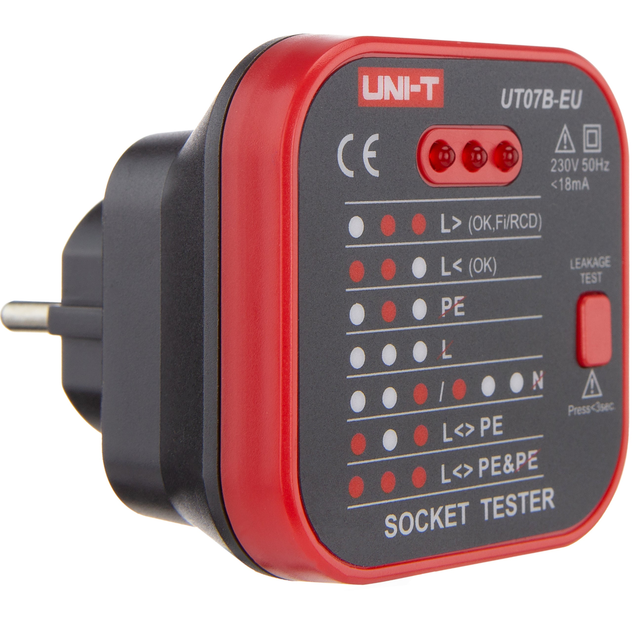 UNI-T UT07B-EU Tester gniazdek sieciowych 230V RCD