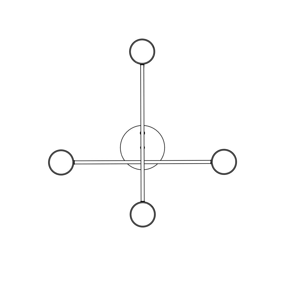 Lampa sufitowa Halo czarna 4xGX53x8W nowoczesna wym: 20 x 60 x 60 cm metal Emibig - 7