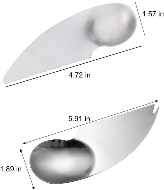 2 Cucchiai Da Pompelmo, Affilato, Da Kiwi, In Acciaio Inox, Da Dessert, Spatola Da Padella, Dentato, Da Frutta (Argento 2 Cucchiai Da Pompelmo, Affilato, Da Kiwi, In Acciaio Inox, Da Dessert, Spatola Da Padella, Dentato, Da Frutta (Argento