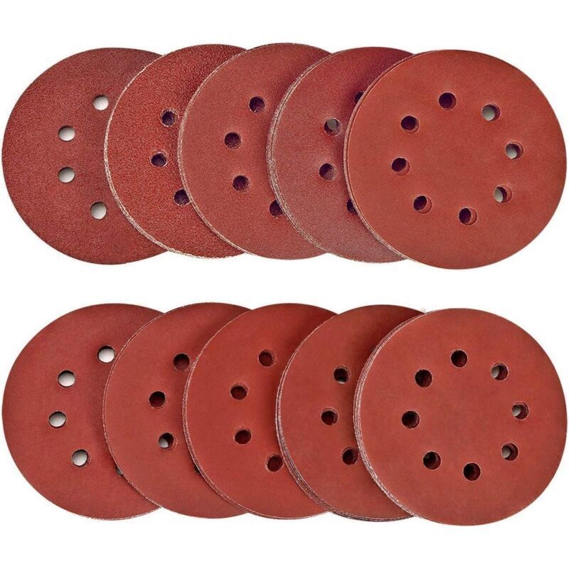 100 discuri abrazive 125 mm granulație 10 (40-2000), pentru șlefuire/lustruire/degresare