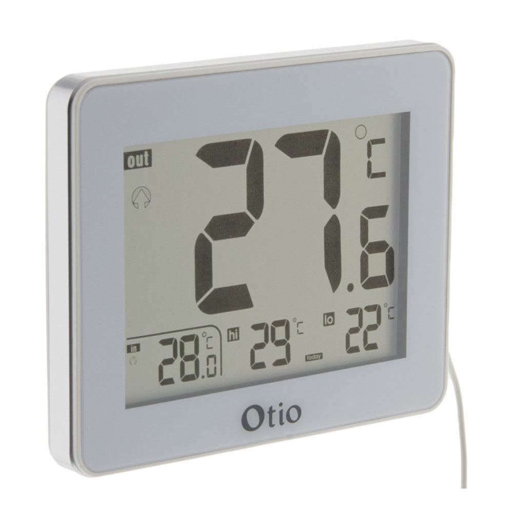 Thermomètre intérieur extérieur filaire Blanc Otio — free download