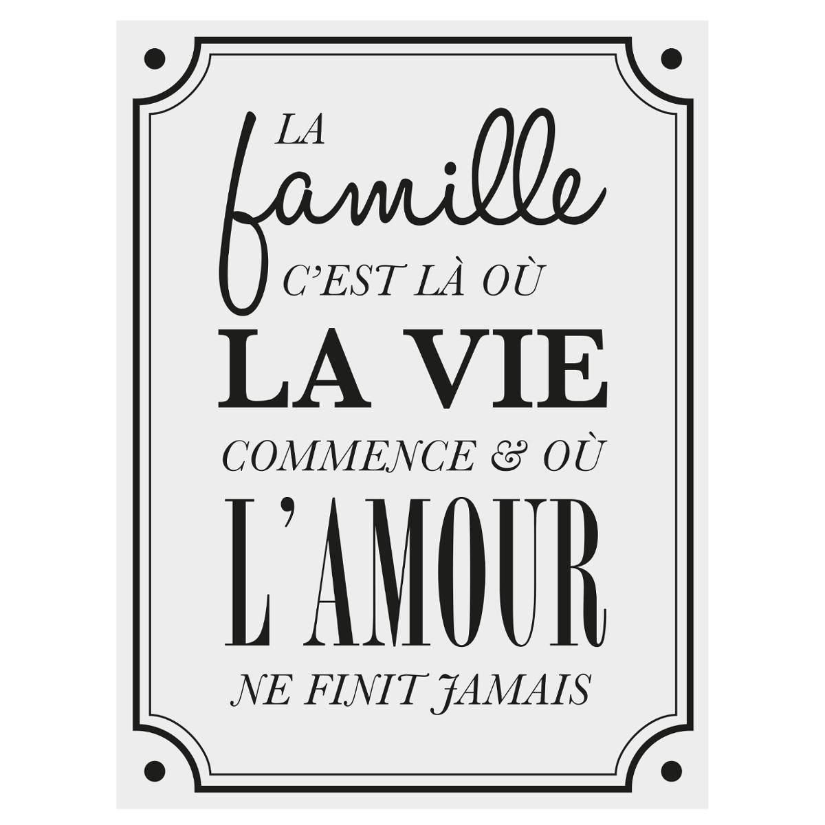 Sticker Déco Mural Atmosphera Romance - 30x40 Cm - Modèle 3 - En Vinyle Adhésif - Facile à Poser