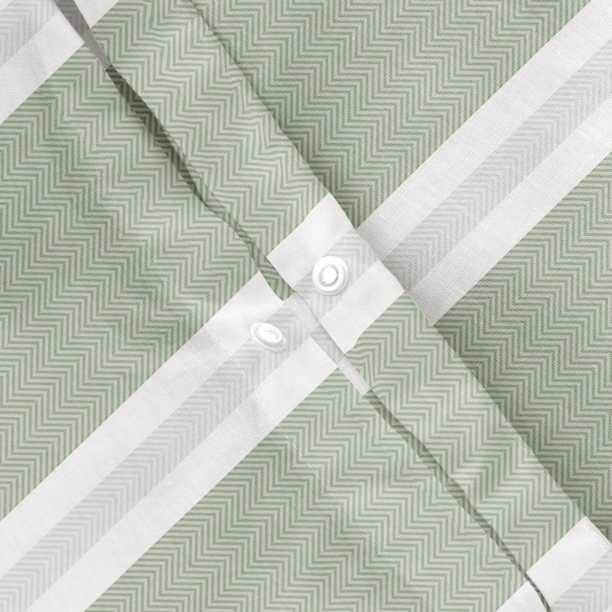 Housse de couette 100% coton 240x220 cm + 2(50x85) cm vert - Evora - 4