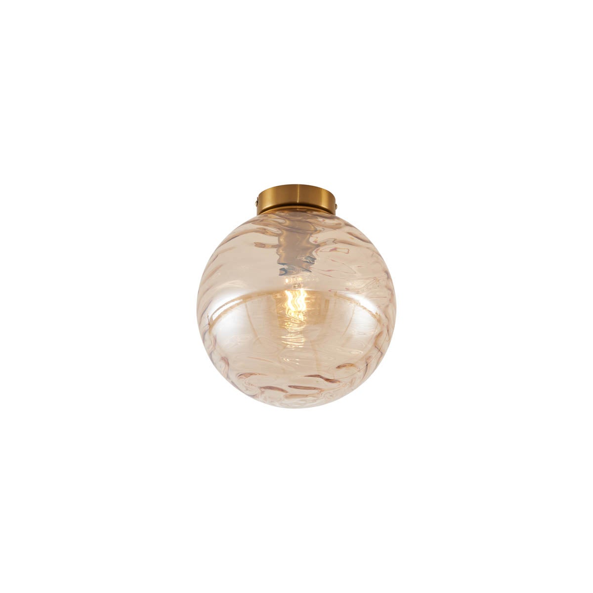 Qazqa designerski plafon - Pillon - bursztynowy, max. 15w, kompatybilny z żarówką LED, e27, 25cm oświetlenie wewnętrzne