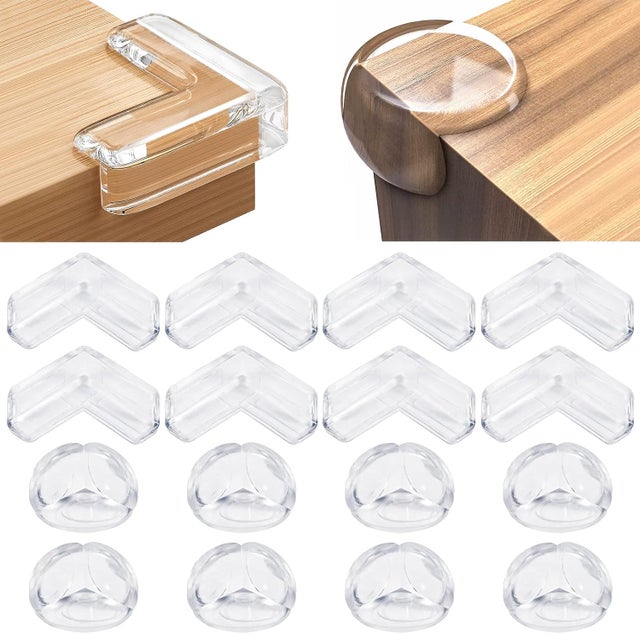 Protection Coin de Table Bébé,16 PCS Transparent Protege Coin de Table Bebe Protection Angle Meuble Bebe Protection Angle