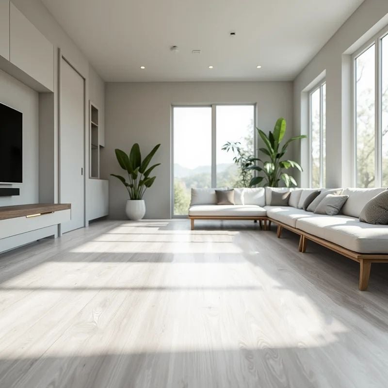 Arquiservi® Casa e negócios【Vinílico SPC 5,5 mm】Instalação rápida | 100% resistente à água | Carvalho cinza claro - 5