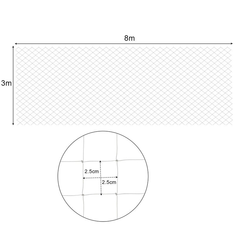 Filet de protection pour chat Filet de balcon de protection pour fenêtre avec matériel de montage et fixation 3x8m - 2