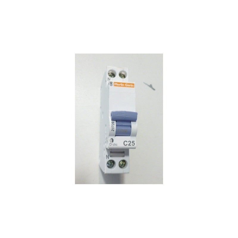 Disjoncteur Schneider 2 Pôles 25A - Référence 20728 D'CLIC C - Neuf Pour Tableau électrique