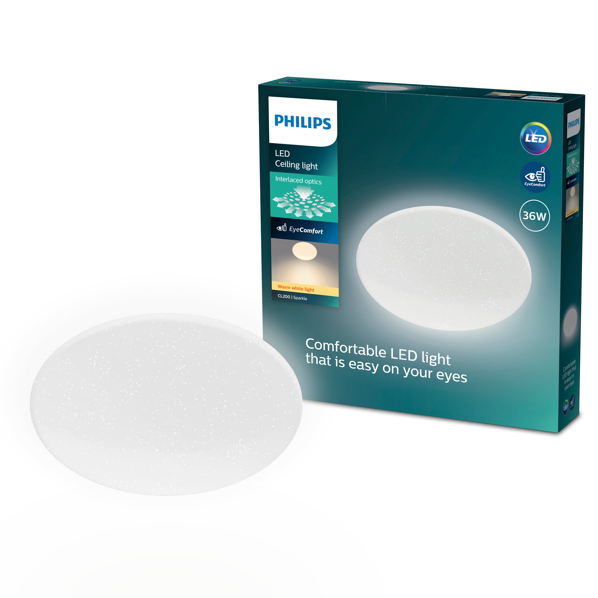 Plafon Philips Lampa Sufitowa 36W 3600lm 2700K z Efektem Gwiazd Moire CL200