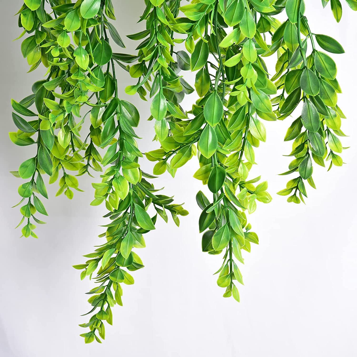 Confezione da 4 piante artificiali da esterno, piante artificiali anti-UV, decorazione da parete con piante verdi - 3