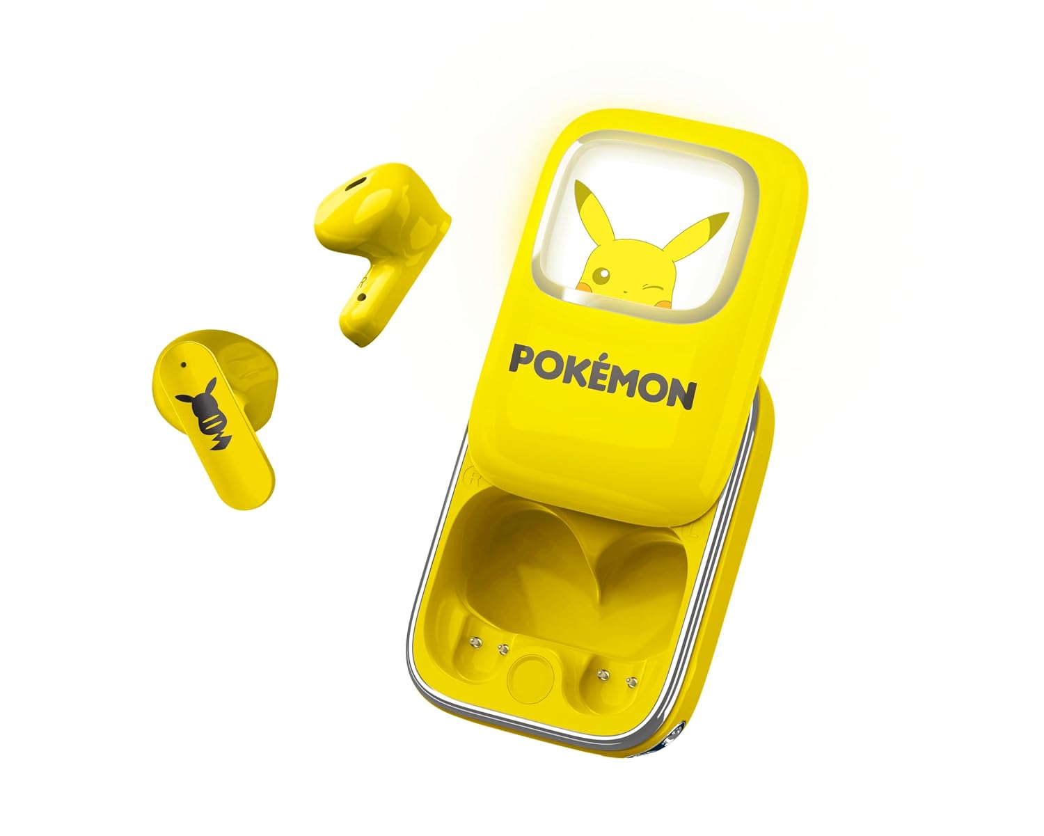 Pokemon Pikachu Slide Case Light Up Earpods Audio TWS - Imagen 4