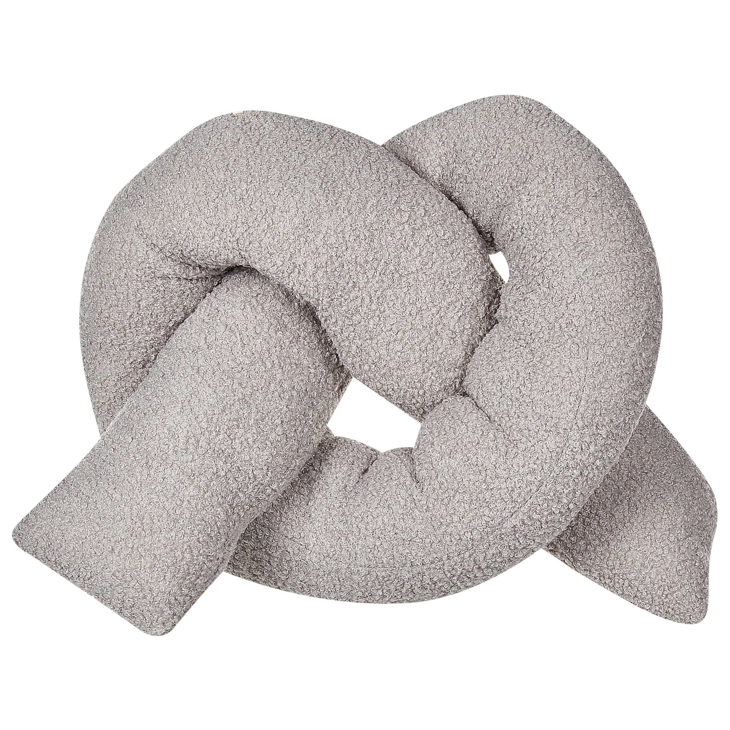 Beliani cojín decorativo gladiolus pelo sintético 172 x 14 cm liso gris