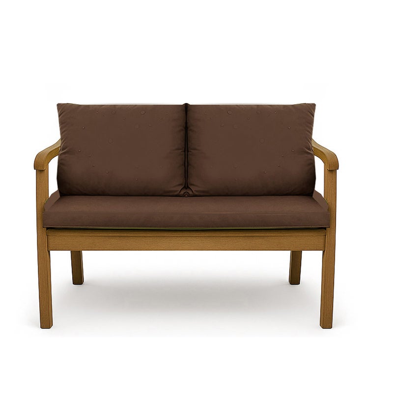 Poduszka ogrodowa na ławkę 110x50x50cm poduszka na meble ogrodowe brązowa, poduszka na balkon taras, poducha ogrodowa na huśtawkę