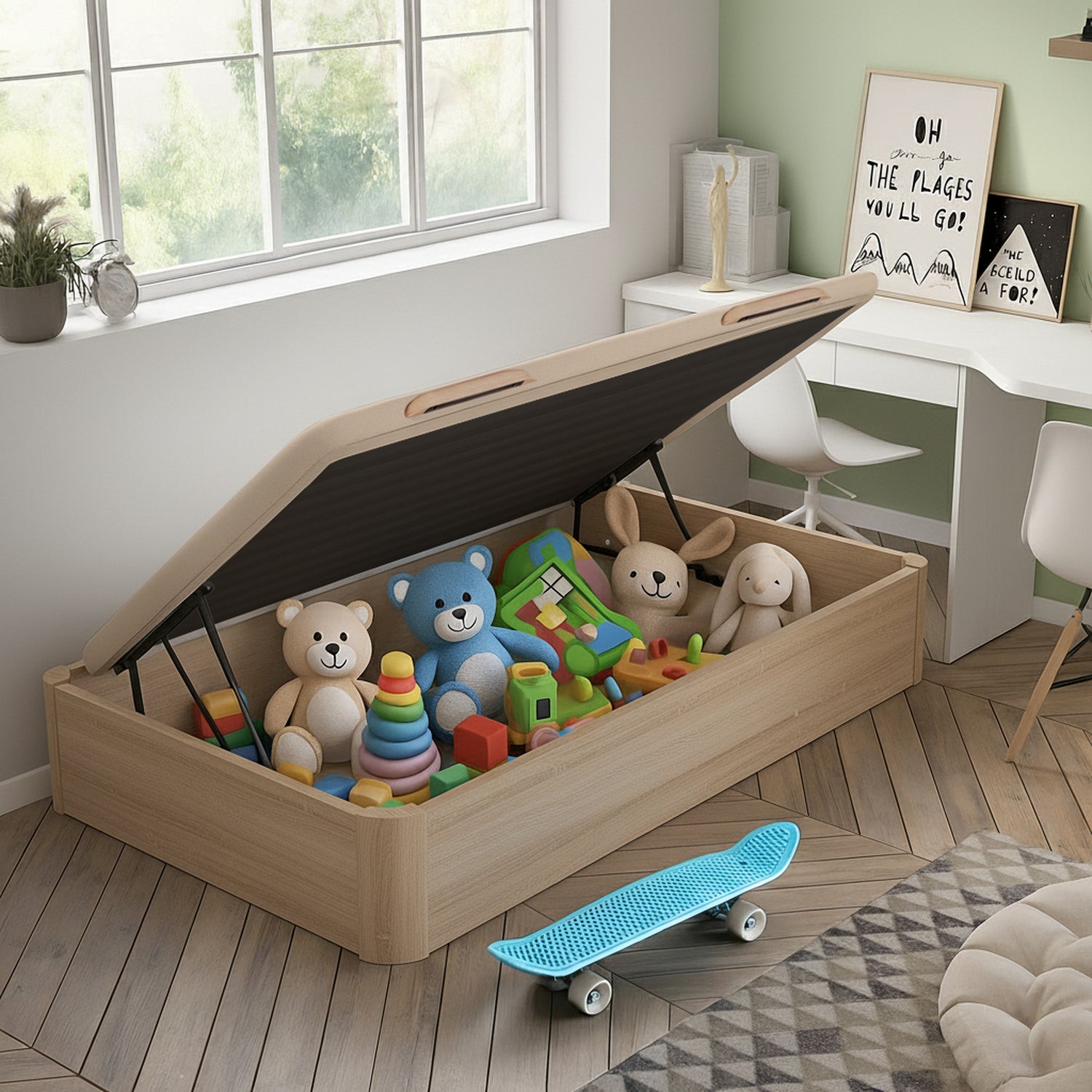 Canapé abatible 31cm - 90x190 | ENVÍO, MONTAJE Y RECOGIDA ANTIGUO INCLUIDO | ROYAL SLEEP | Natural | Apertura Lateral - 2