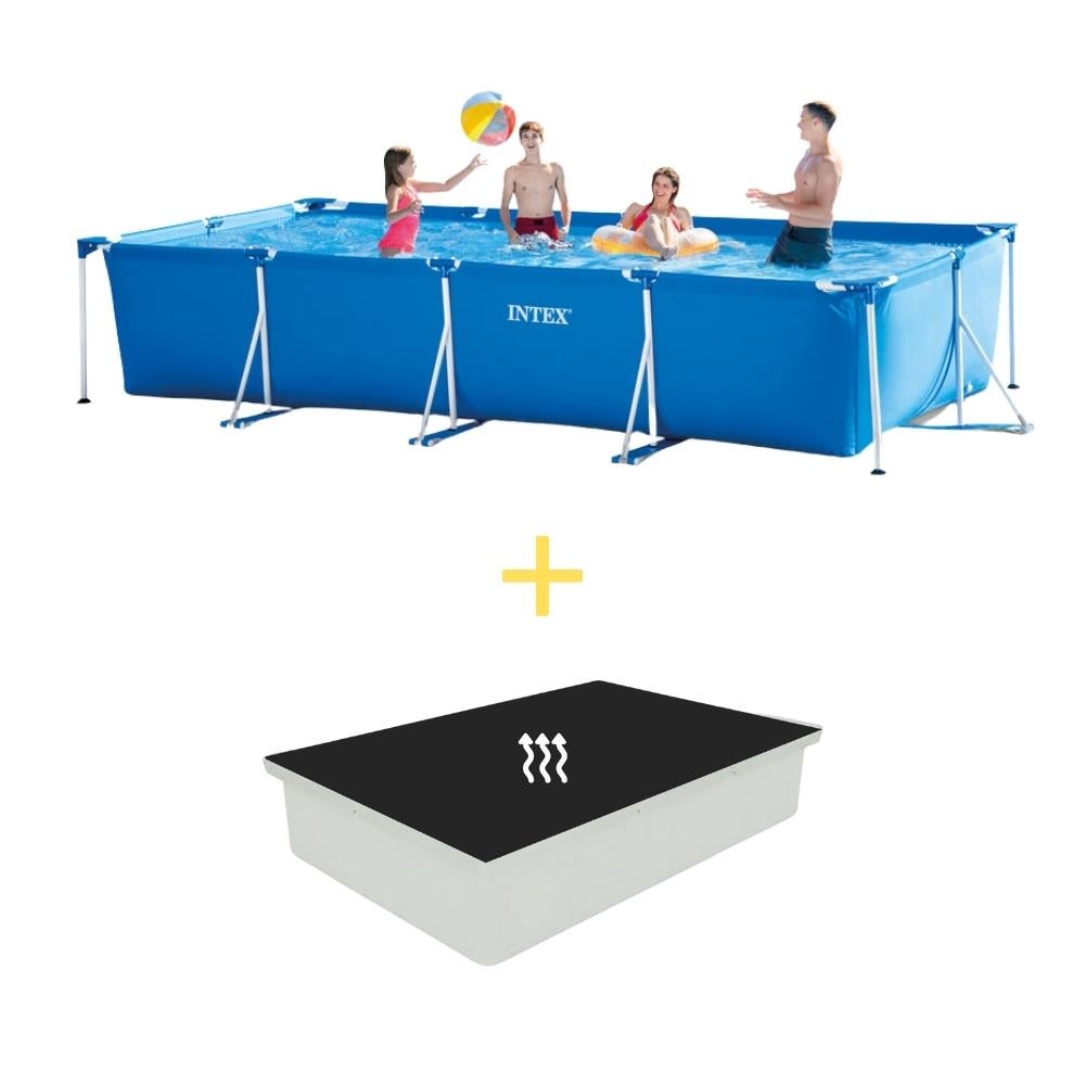 Film Solaire Rectangulaire Deluxe 450 X 220 Cm Noir - Bâche Chauffante Piscine Pour Chaleur Écologique