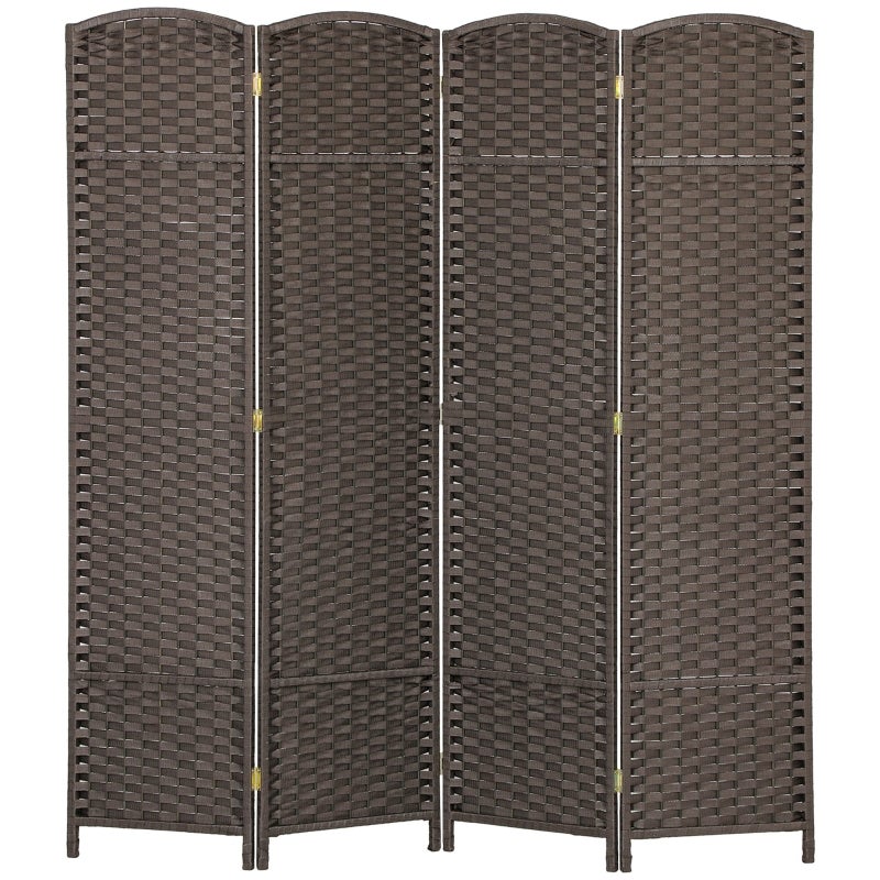 Paravent Pliable En 4 Parties, Cloison De Séparation Pour Salon Chambre Ou Bureau Marron 78259732