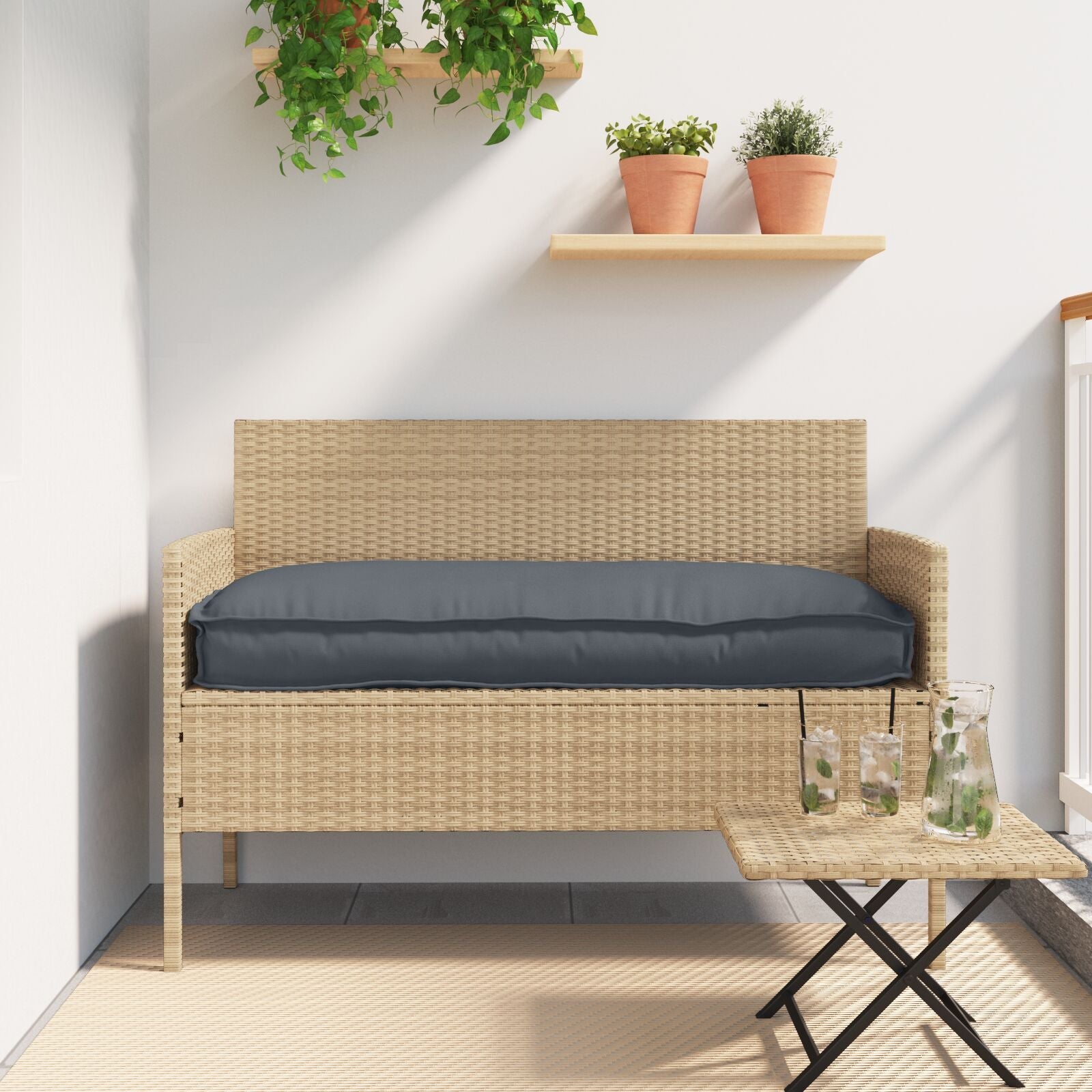 Poduszka Antracyt 100 x 40 x 8 cm Materiał Oxford vidaXL